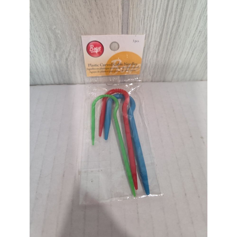 Boye Yarn Accessories 3-Piece Plastic Straight Cable Needles Set